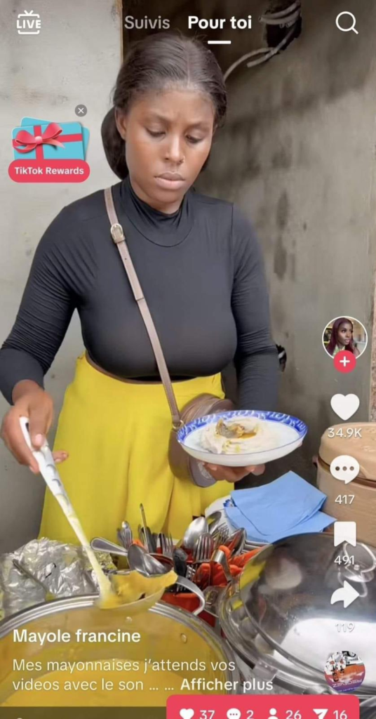 "Elle vend la nourriture dans un quartier sale", un camerounais s'en prend à Mayole Francine (photo)