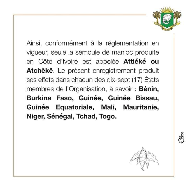 L'attiéké désormais protégé : un produit exclusivement ivoirien !